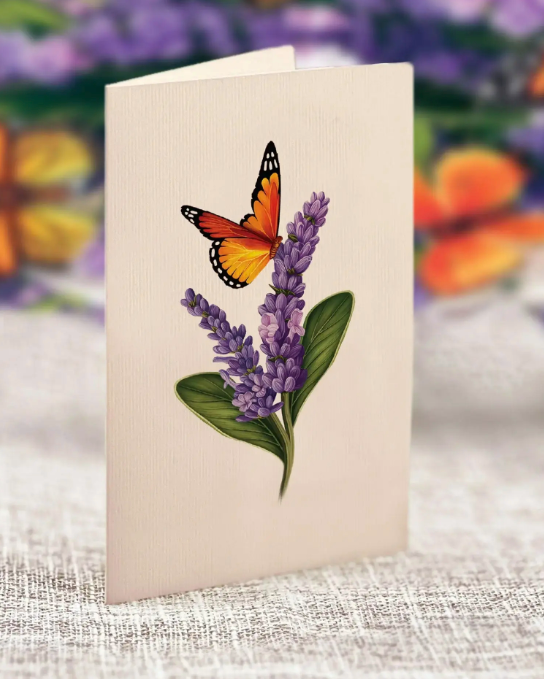 Mini Lavender and Butterflies Pop-Up Bouquet