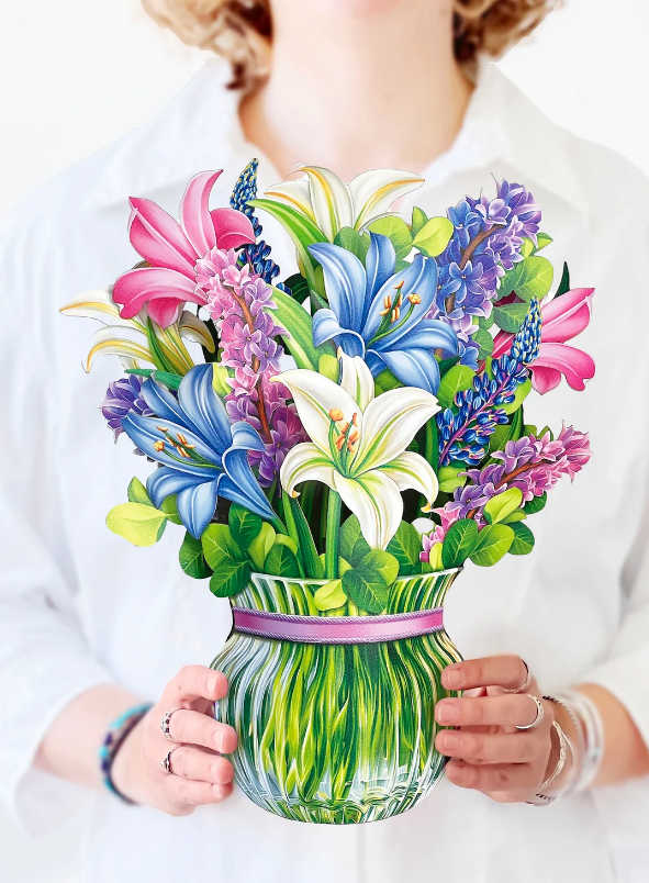 Lillies and Lupines Pop-Up Bouquet
