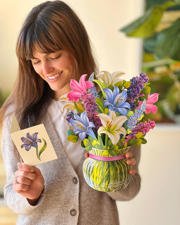 Lillies and Lupines Pop-Up Bouquet