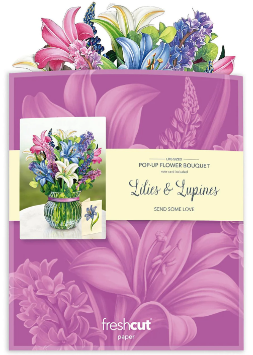 Lillies and Lupines Pop-Up Bouquet