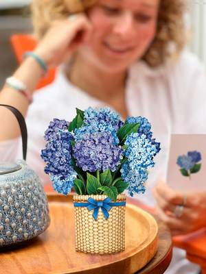 Mini Hydrangeas Pop-Up Bouquet