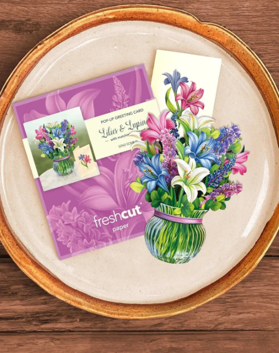 Mini Lillies and Lupines Pop-Up Bouquet