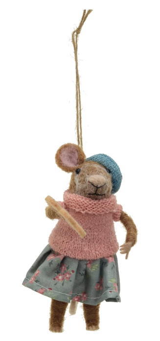 Handmade Wool Felt Mouse With Artist Palette 1