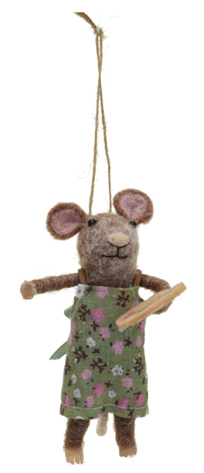 Handmade Wool Felt Mouse With Artist Palette 2