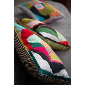 Abstract Embroidered Pillow
