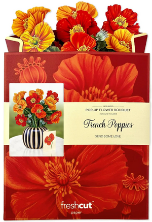 French Poppy Blossom Pop-Up Bouquet