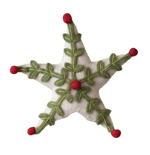 Handmade Wool Felt Star Tree Topper