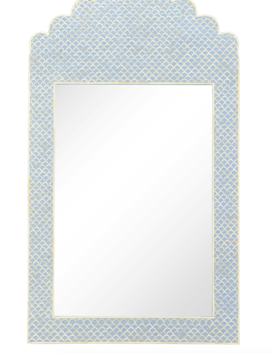 Wood Bone Inlay Mirror