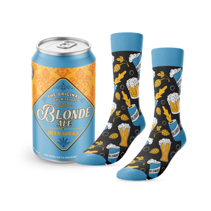 Beer themed unisex socks, blonde ale.