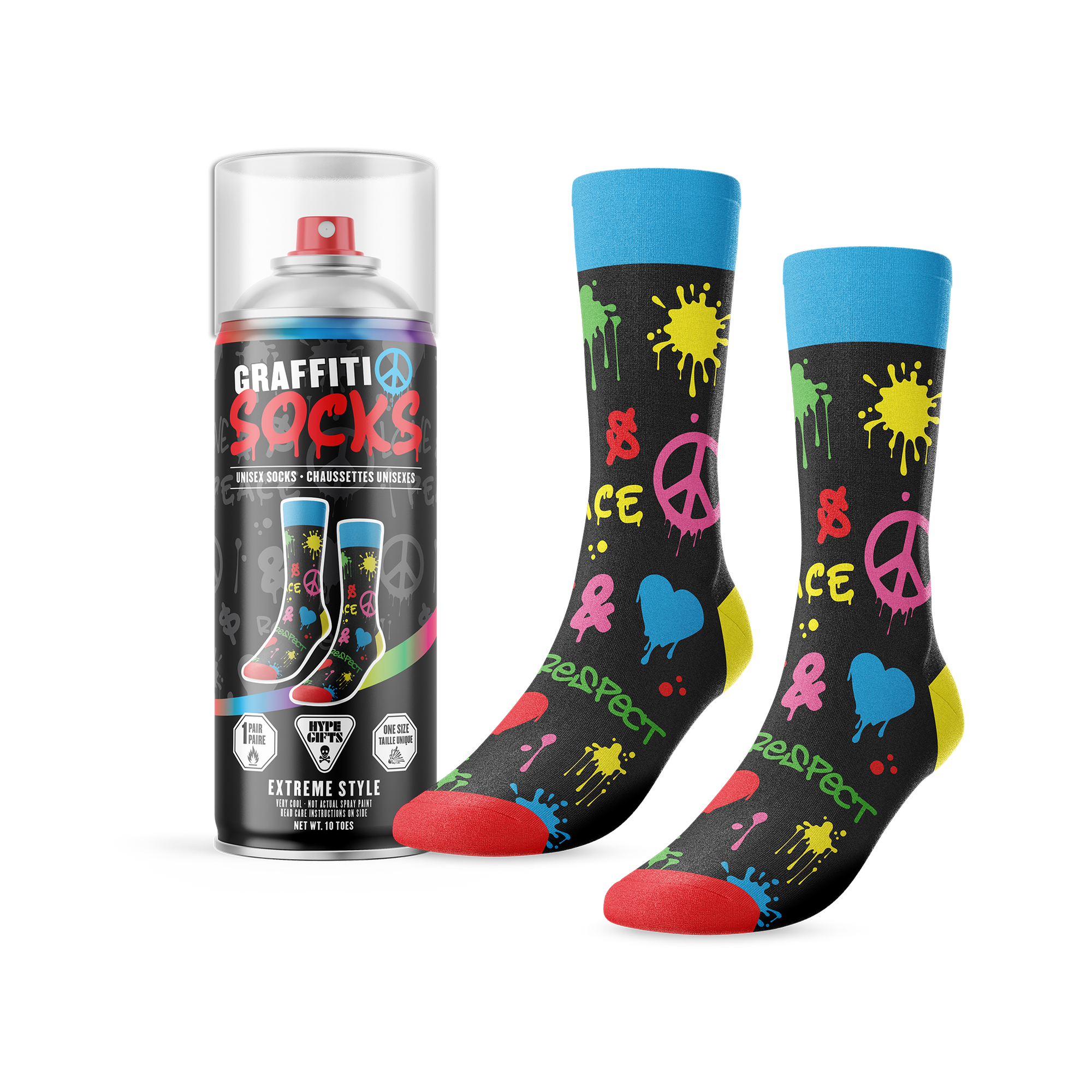 Unisex graffiti socks.