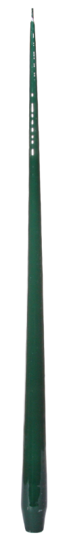 Green taper candle.
