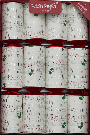 Musical chime holiday crackers.