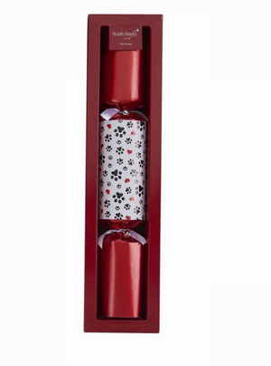 Pet cat holiday cracker with catnip mouse inside.