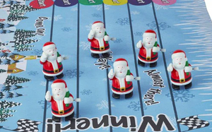 Racing Santa holiday crackers.