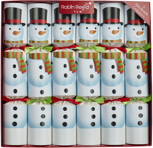 Racing snowmen holiday crackers.