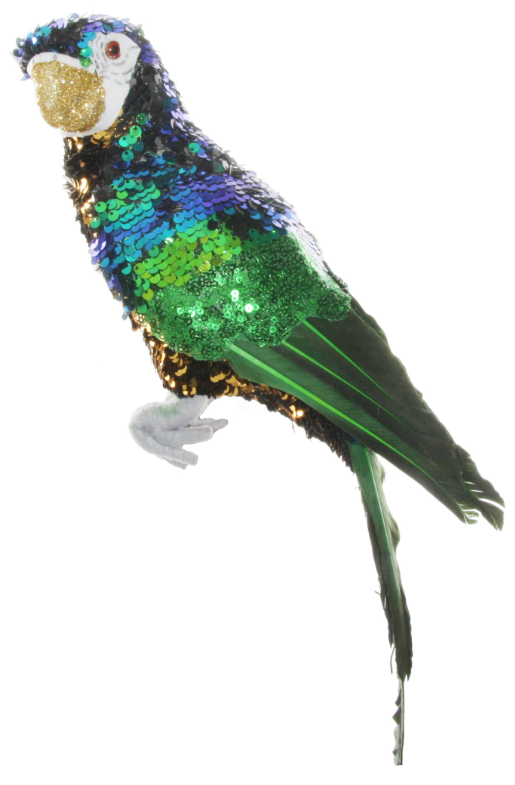 Sequin Parrot Sitting