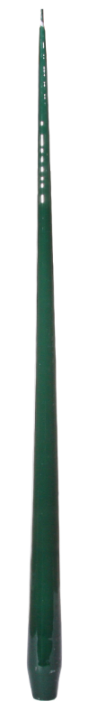 Green taper candle.