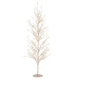 Gold Glittered Twig Tree with Pearls