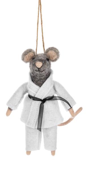 Karate Mouse Ornament