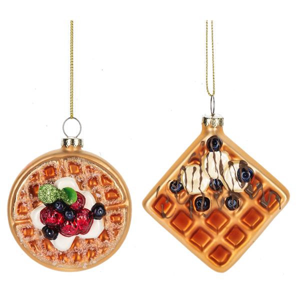 Glass Waffle Ornament