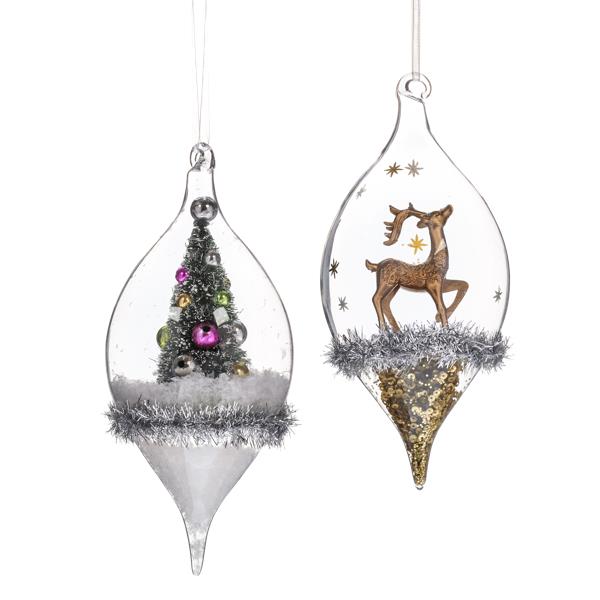 Glass Teardrop Ornament