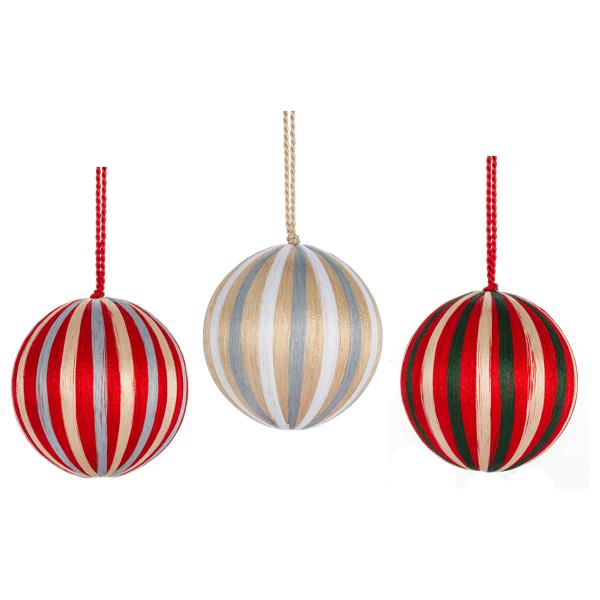 Narrow Stripe Ball Ornament