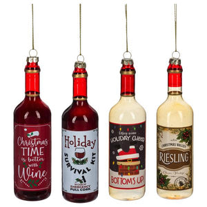 Glass Holiday Spirits Bottles