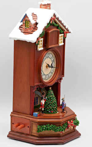 15" Lighted Musical Clock Rotating Nutcracker Ballet Scene