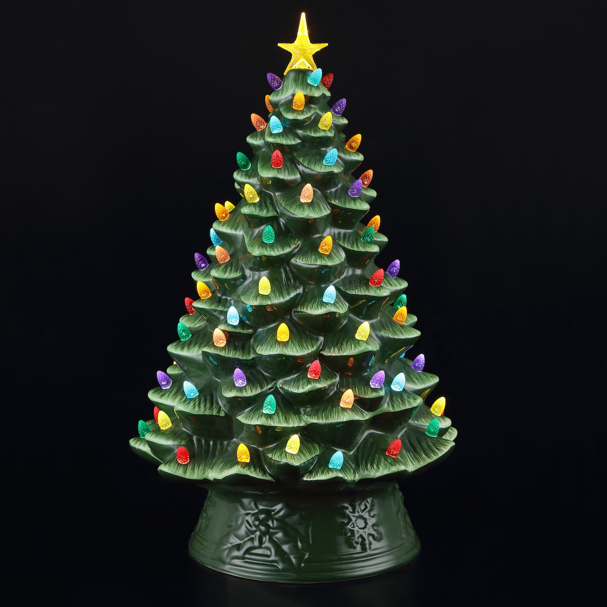 18" Nostalgic Tree- Green Multi