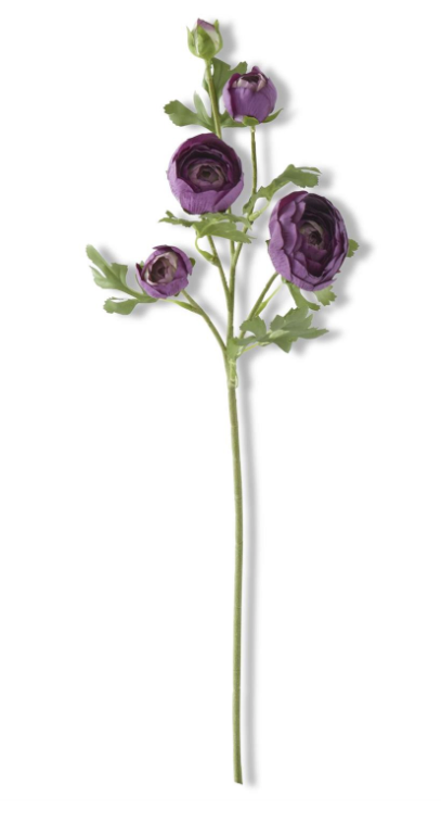 real touch purple ranunculus artificial flower