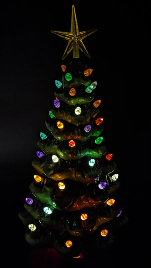 Vintage Spinning Tree with Lights, Songs, Timer