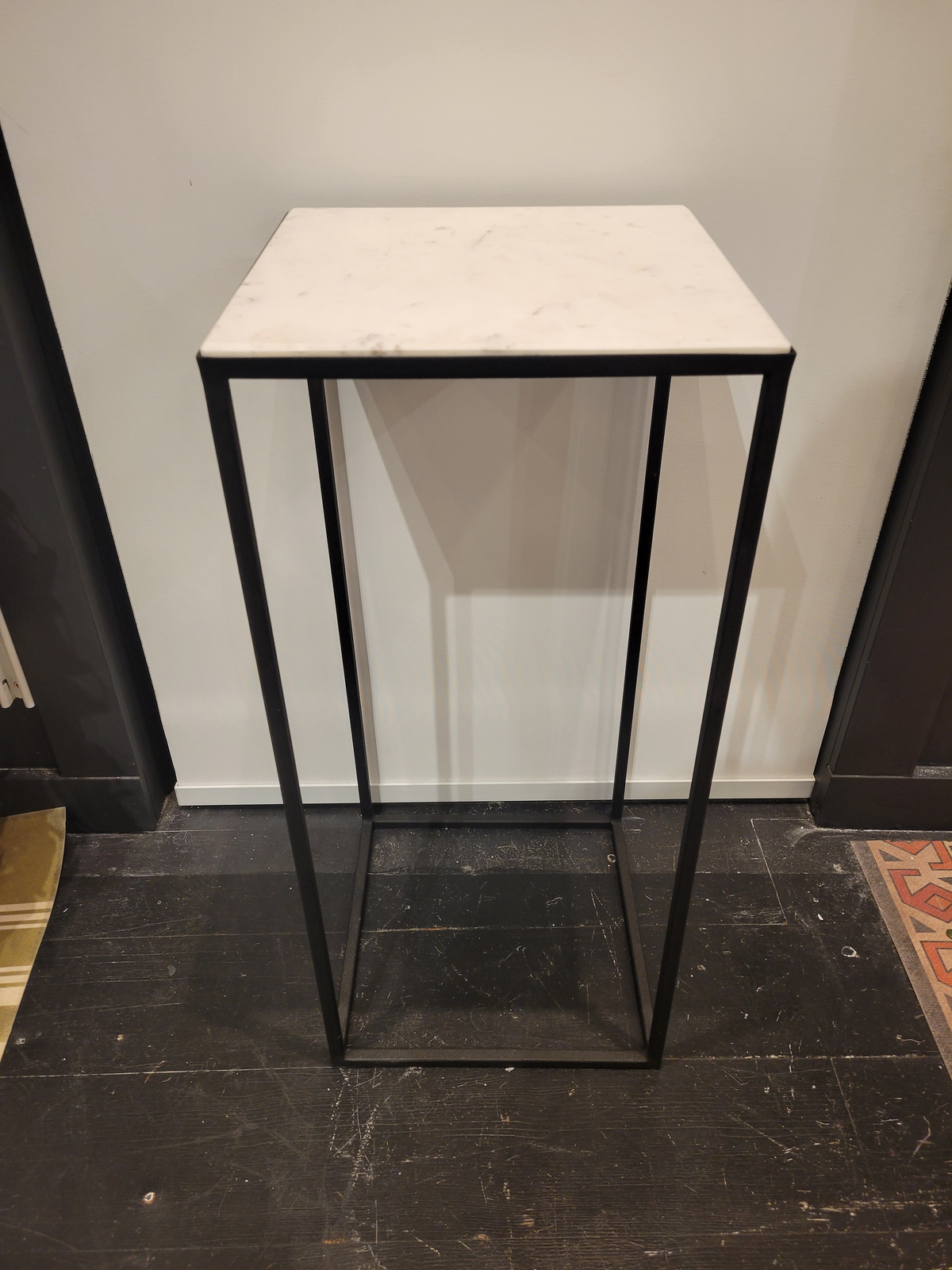 Metal and Marble Pedestal Stands Set of 3