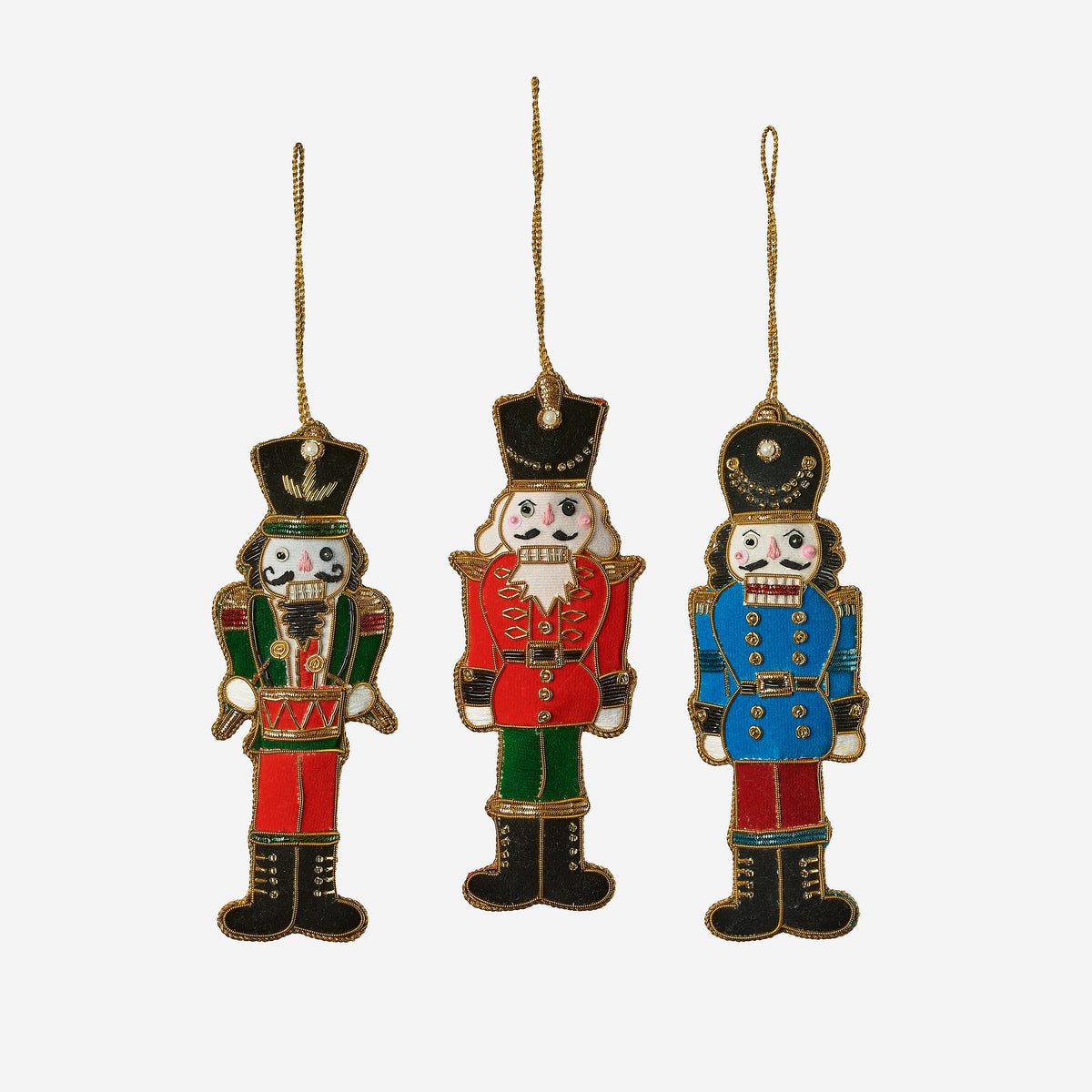 Embroidered Nutcracker Ornament