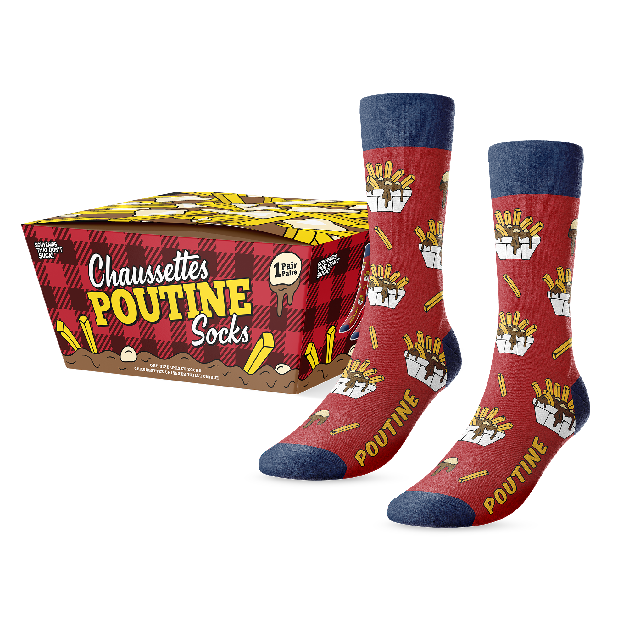 poutine themed socks