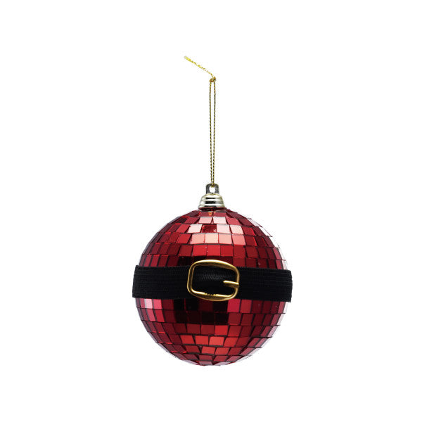 Disco Ball Santa Belt Ornament