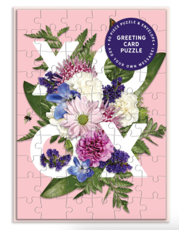 Say it with Flowers XOXO Greeting Card Puzzle