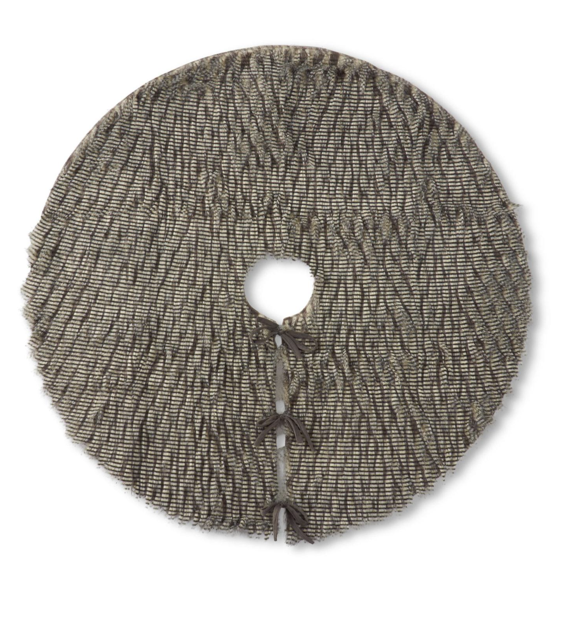 Feathers - Gray Three Tone Faux Fur Tree Skirt