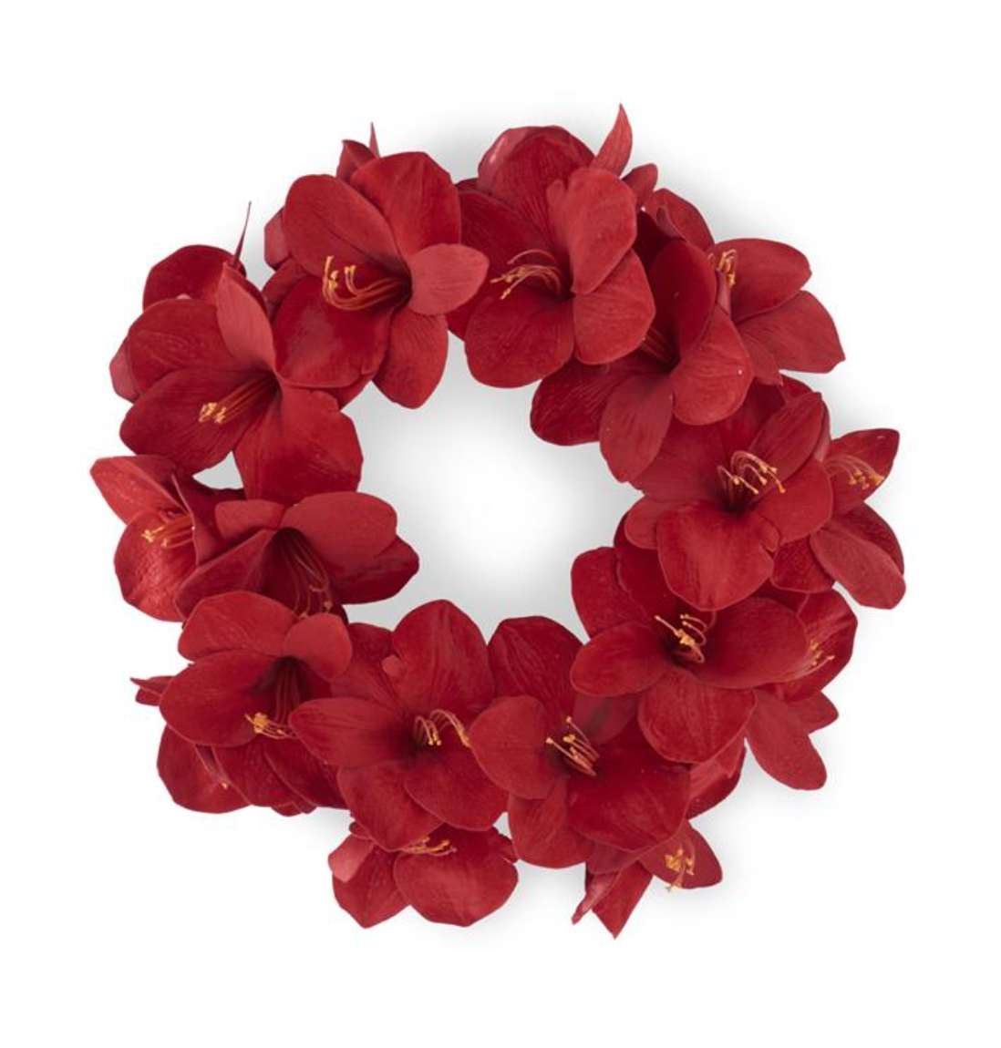 Red Velvet Amaryllis Wreath