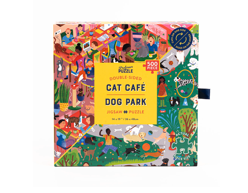 Cat Cafe & Dog Park Jigsaw Puzzle (500pc)