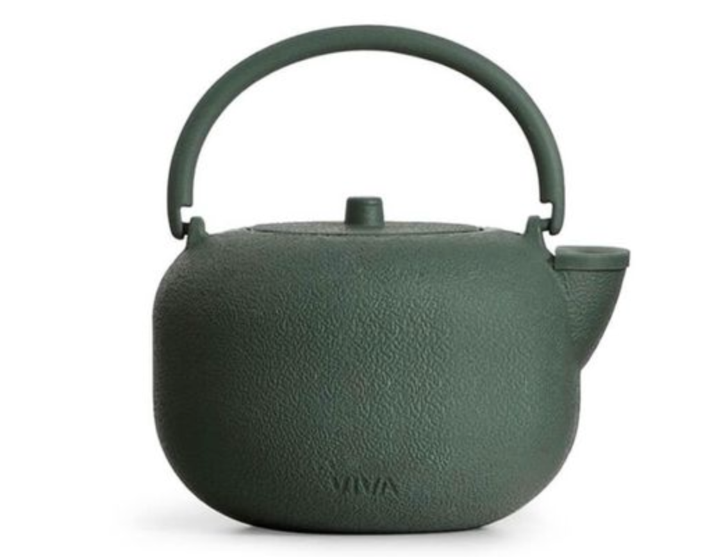 Green Cast Iron Teapot