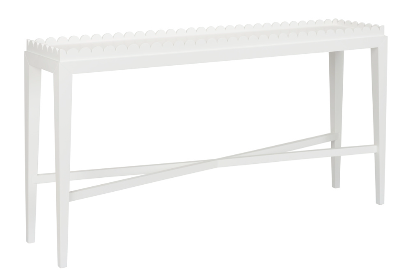 Scalloped Edge Console Table