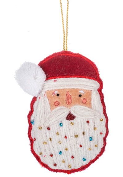 Velvet Santa Head