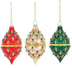 Glitter Hinge Drop Ornament