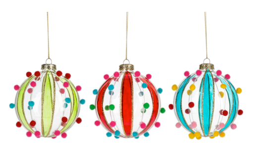 Pom-Pom Ball Ornaments