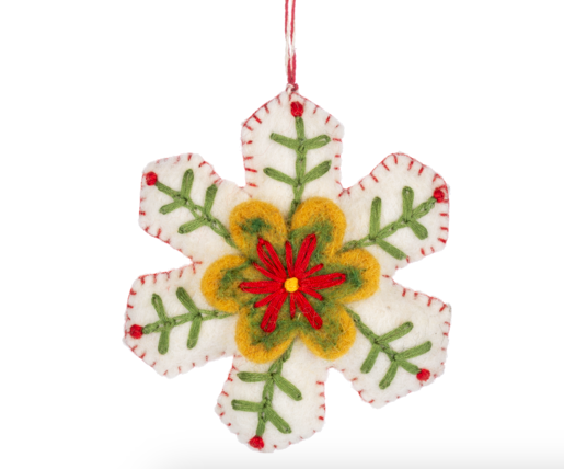 Embroidered Holiday Icon Ornaments