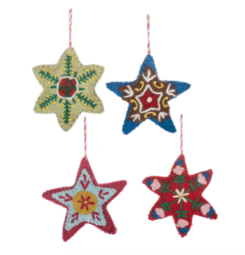 Handcrafted Pattern Star Ornaments