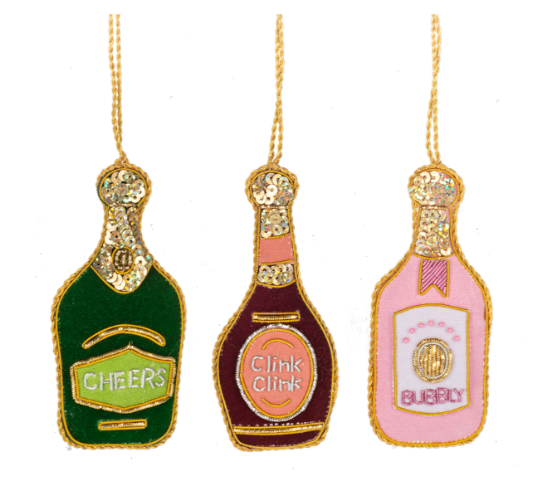 Champagne Bottle Ornaments