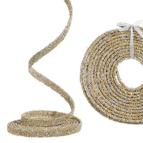 15' X 15' Gold Beaded Garland