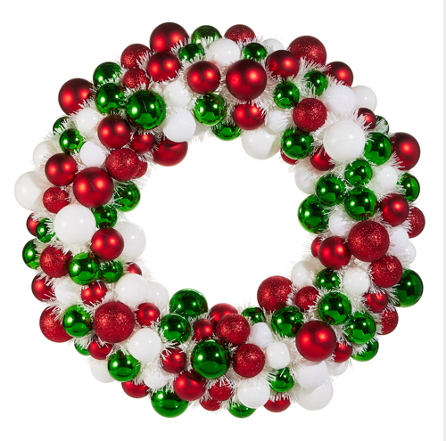 24" Make it Merry Ornament Ball Ornament Wreath