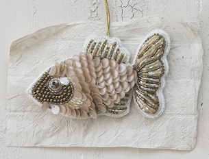 Beaded Fish Ornament